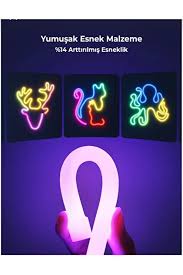 LAMPİST 5V RGB NEON LED MAGIC 5 Metre - Görsel 2